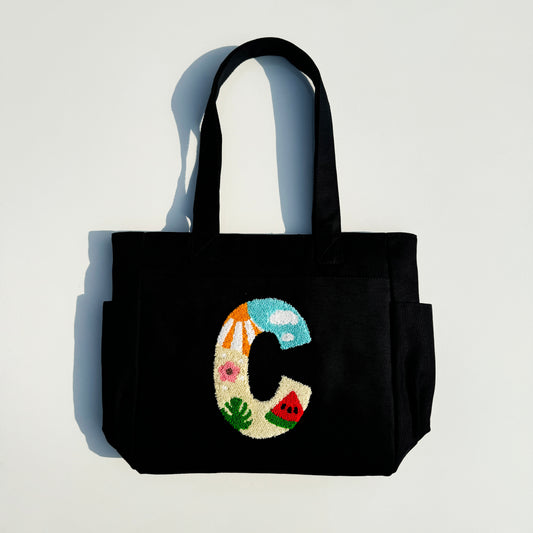 C Tufted Tote Bag