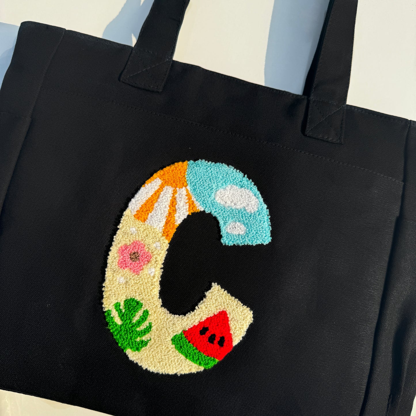 C Tufted Tote Bag
