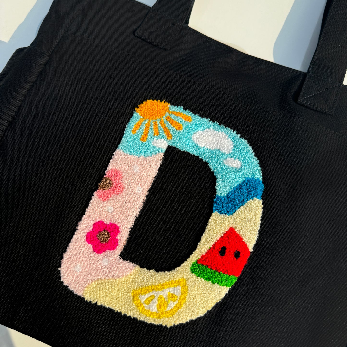 D Tufted Tote Bag