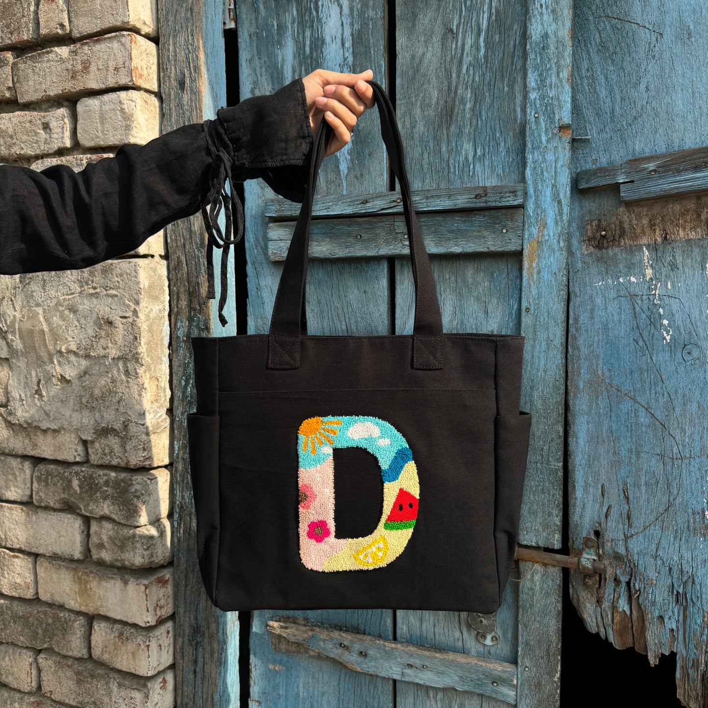 D Tufted Tote Bag