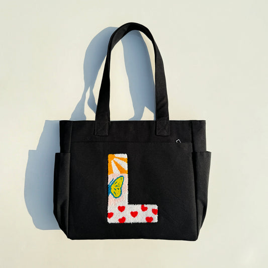 L Tufted Tote Bag