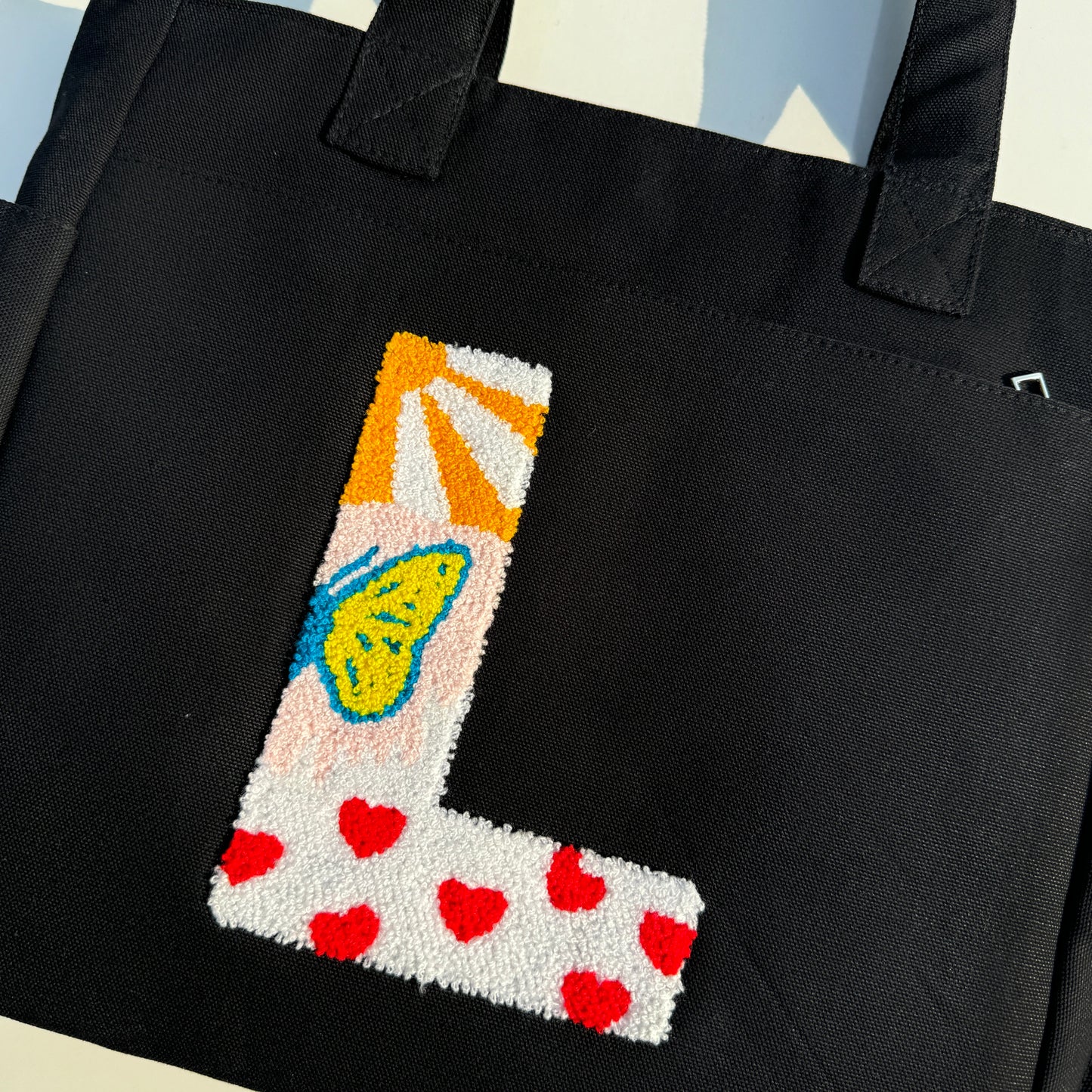 L Tufted Tote Bag