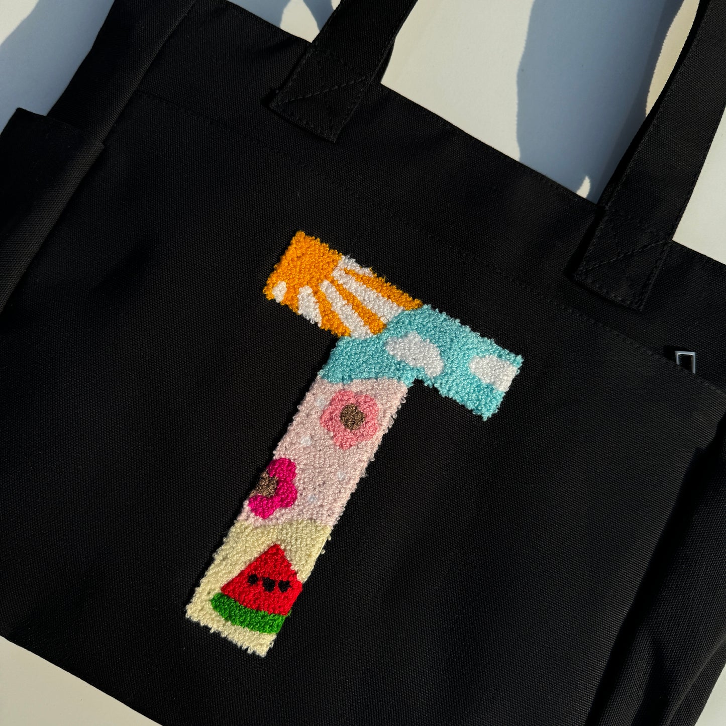 T Tufted Tote Bag