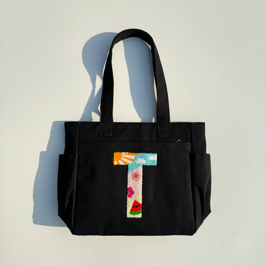 T Tufted Tote Bag