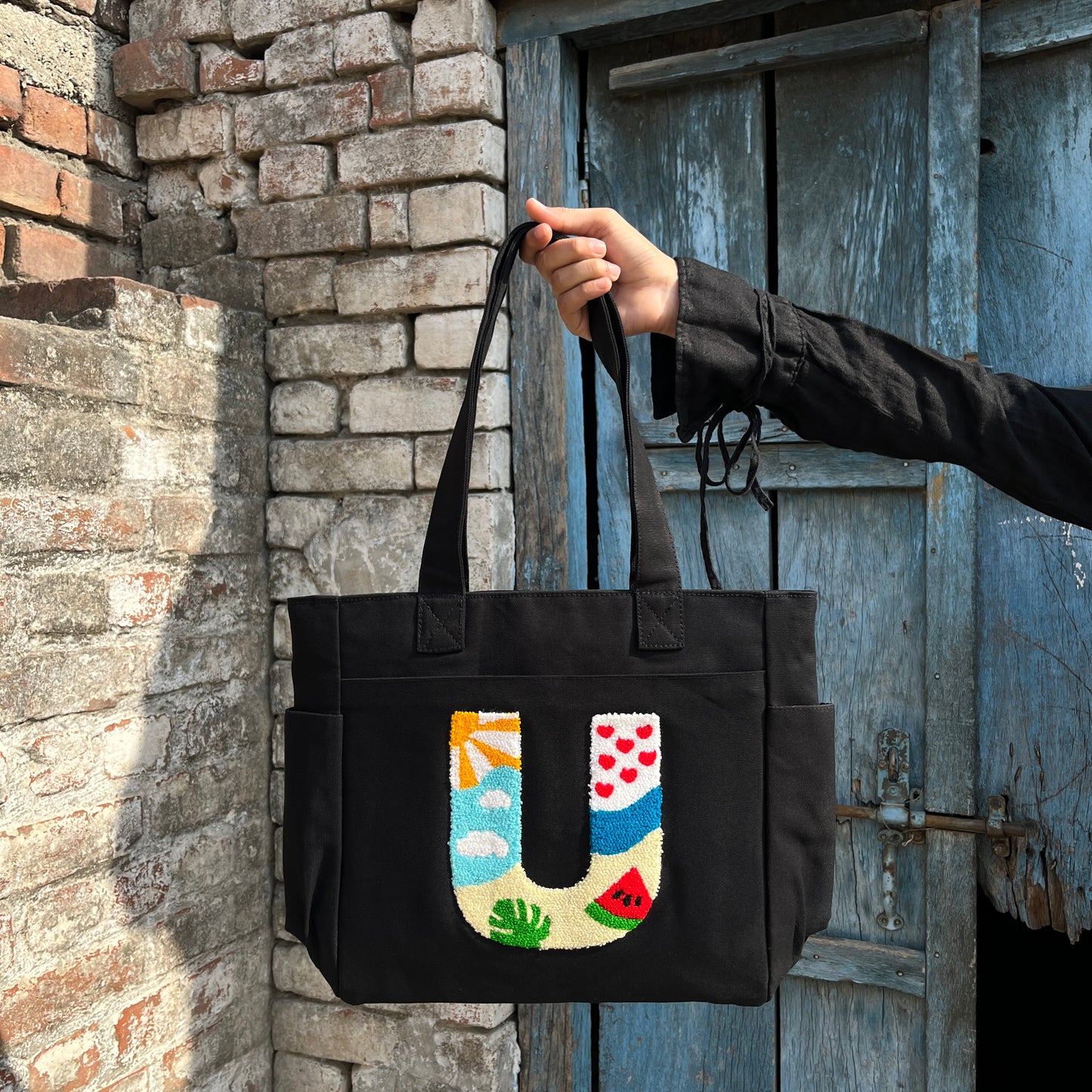 U Tufted Tote Bag
