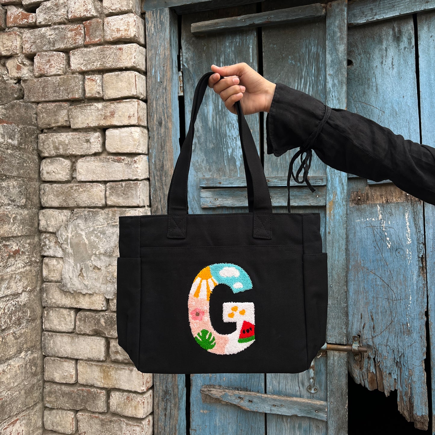 G Tufted Tote Bag