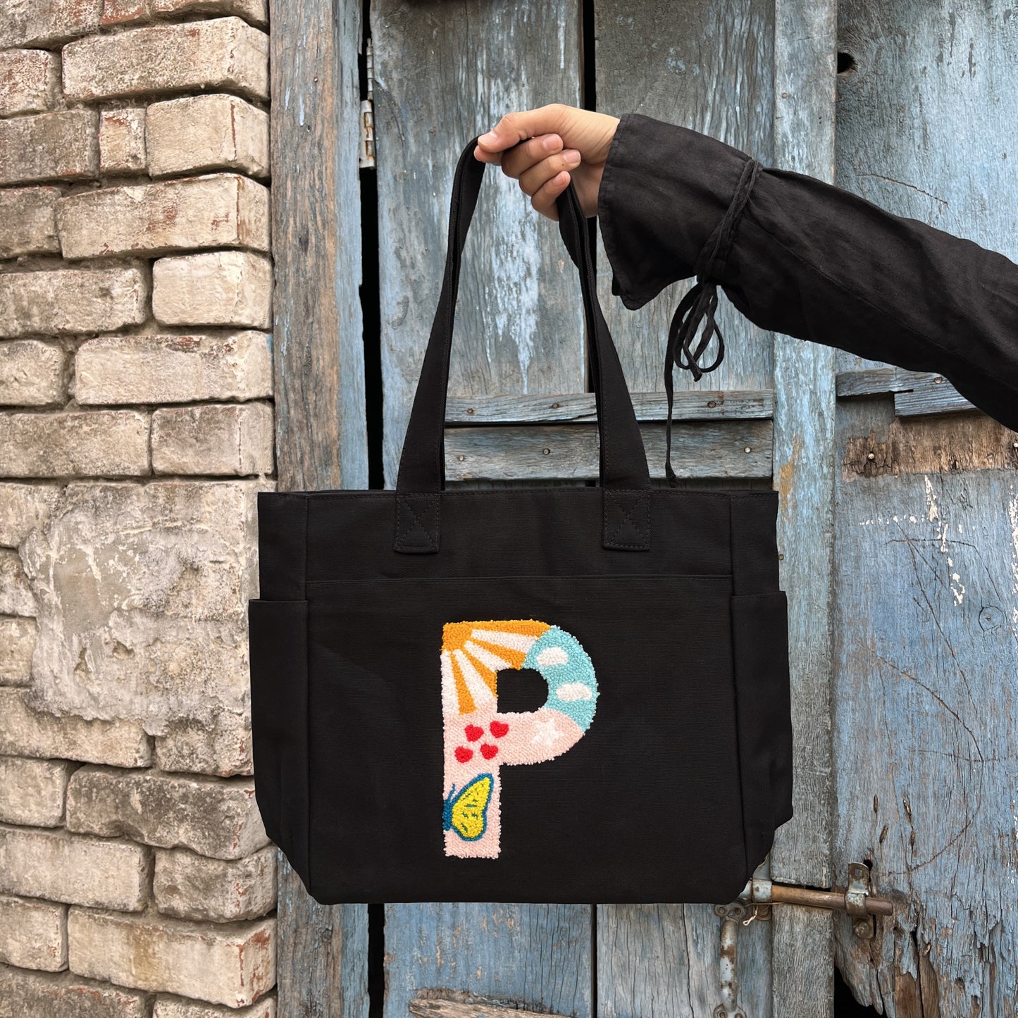 P Tufted Tote Bag