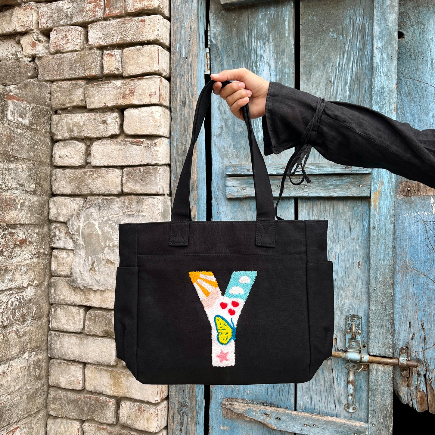 Y Tufted Tote Bag