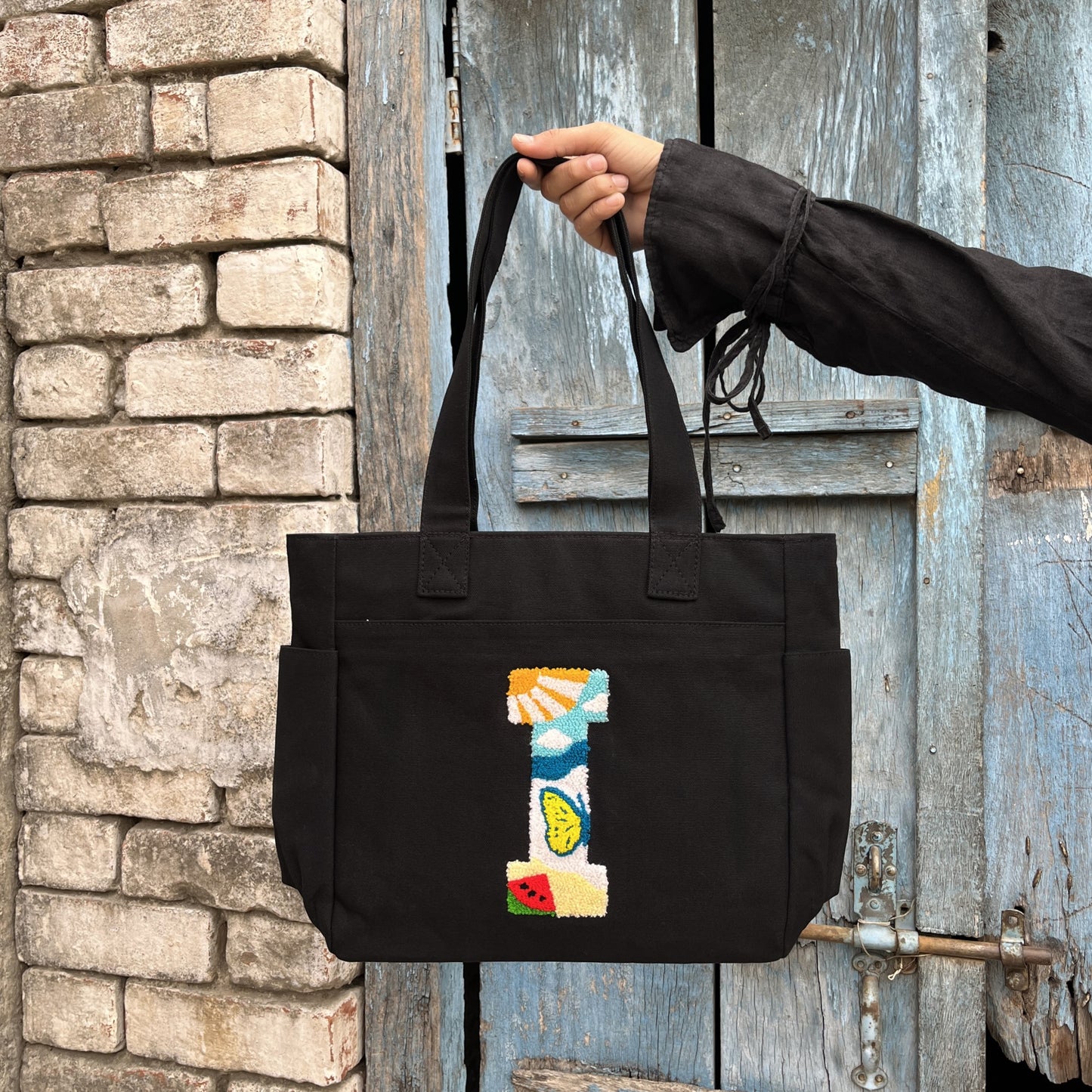 I Tufted Tote Bag