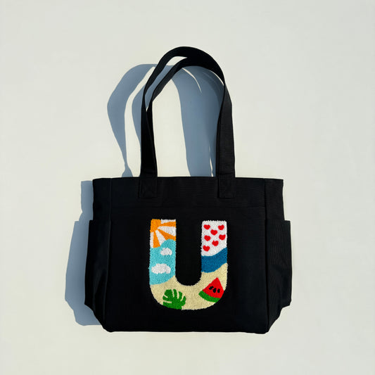 U Tufted Tote Bag