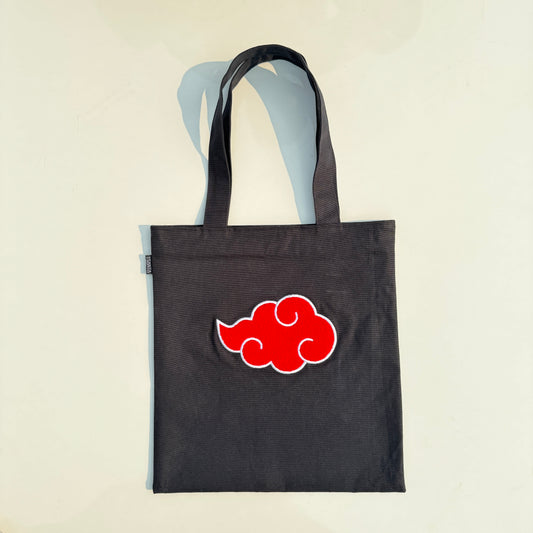 Cloudy Tufted Canvas Tote Bag