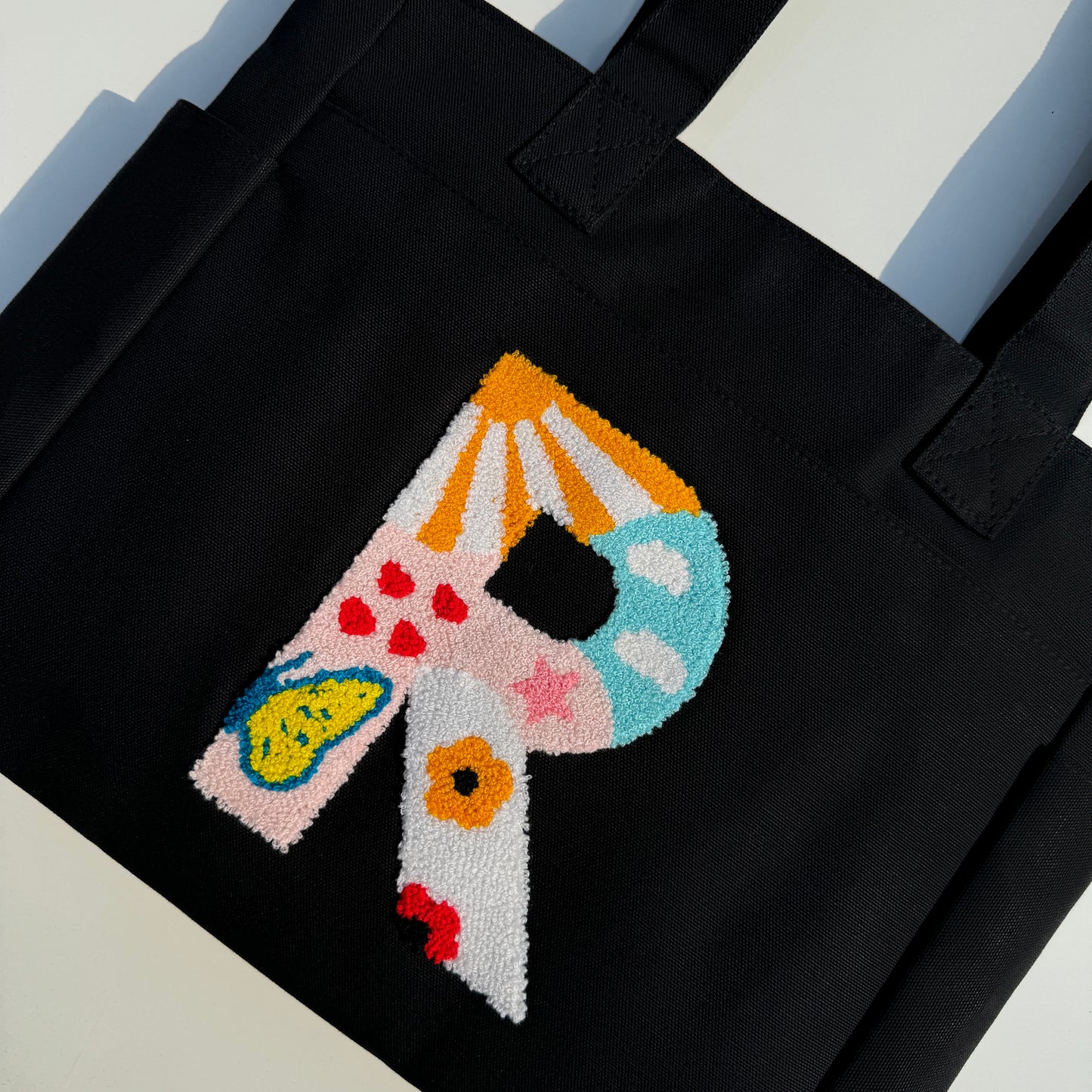 R Tufted Tote Bag