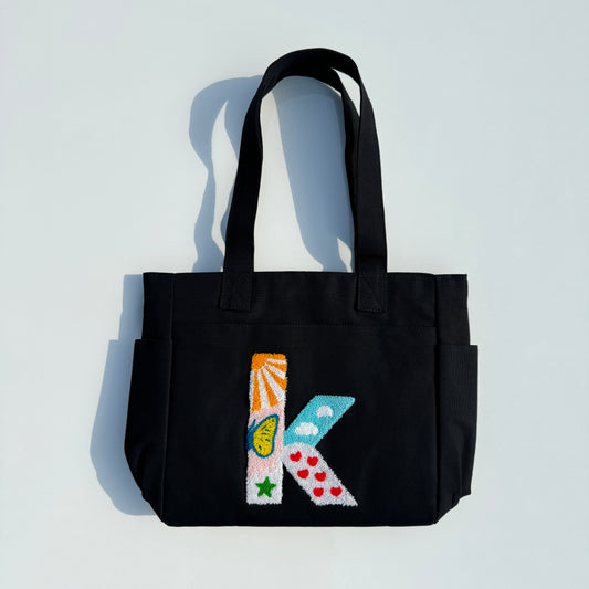 K Tufted Tote Bag