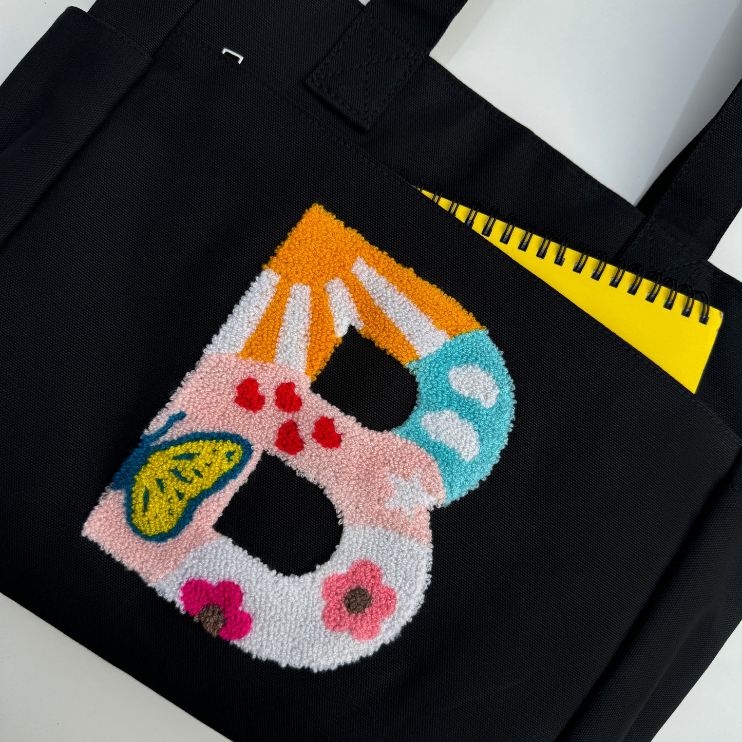 B Tufted Tote Bag