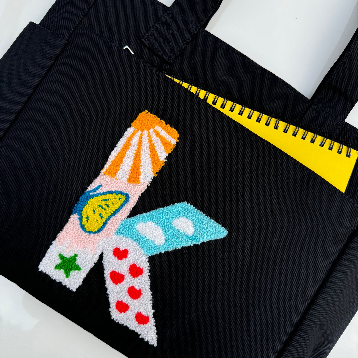 K Tufted Tote Bag