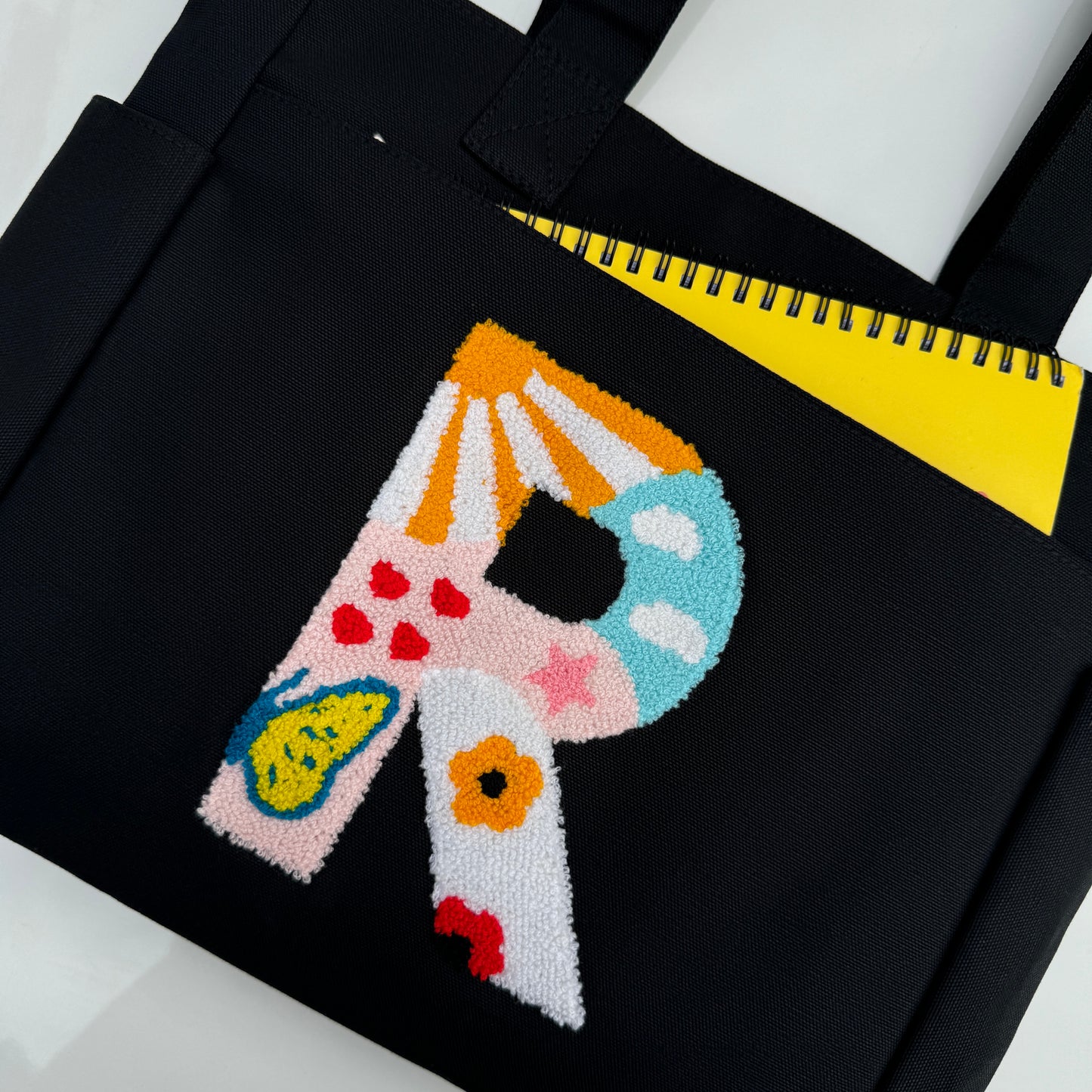R Tufted Tote Bag