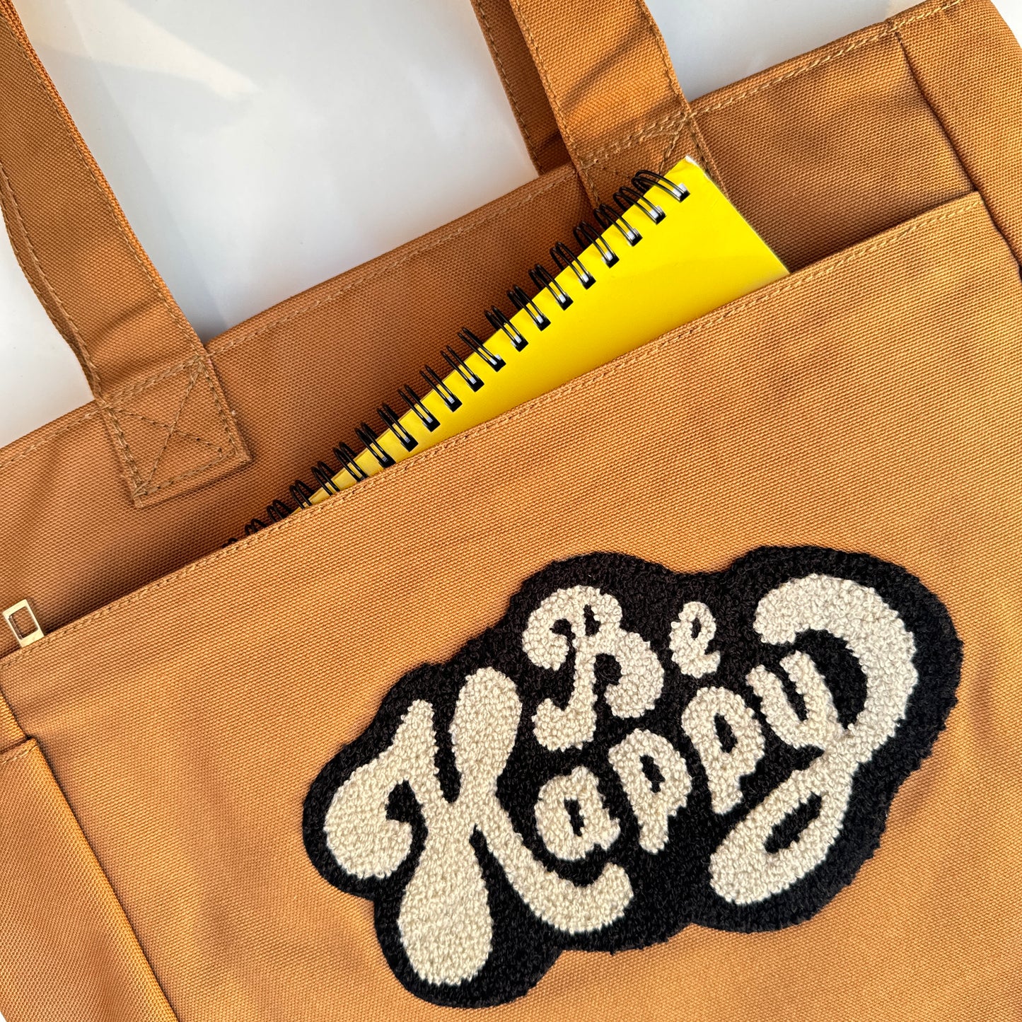 Be Happy Tufted Tote Bag (Limited Edition)
