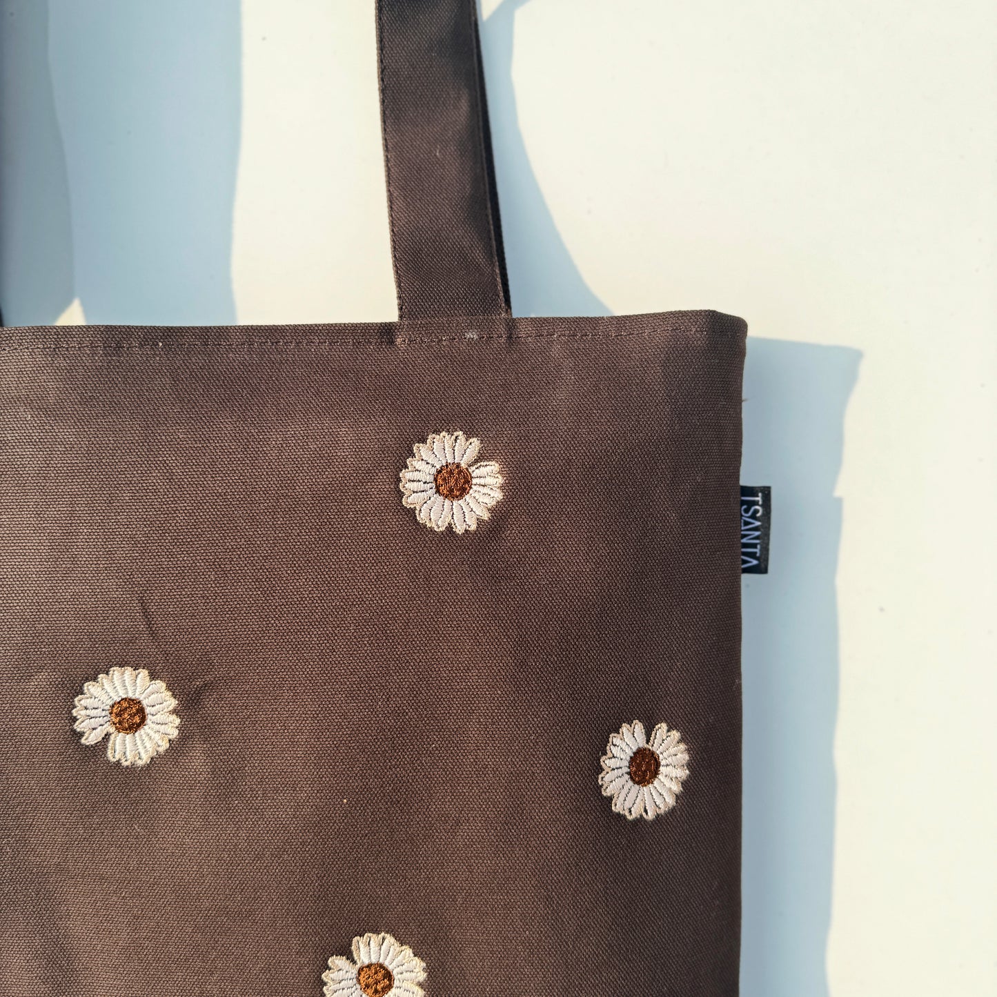 Flowery Canvas Tote Bag