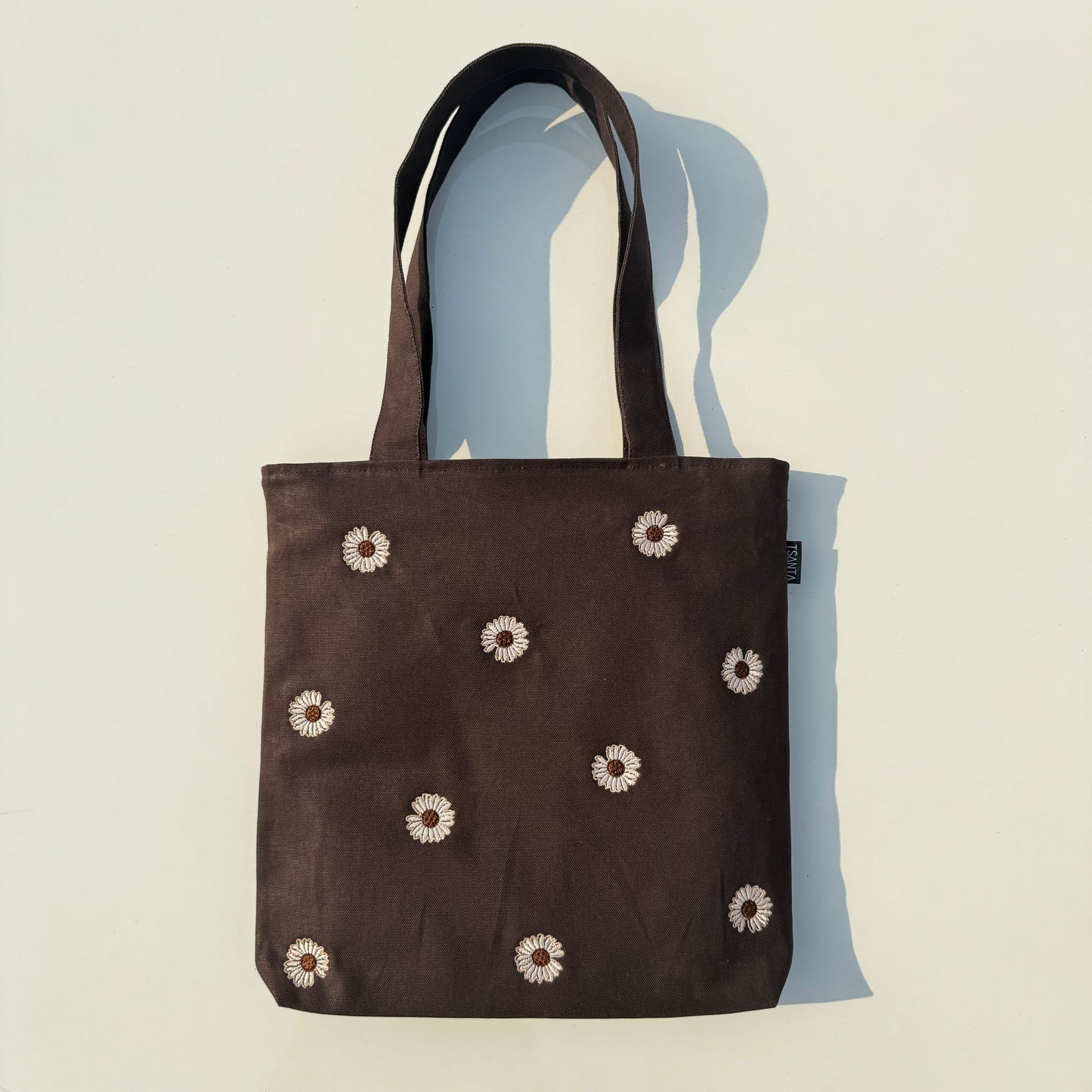 Flowery Canvas Tote Bag