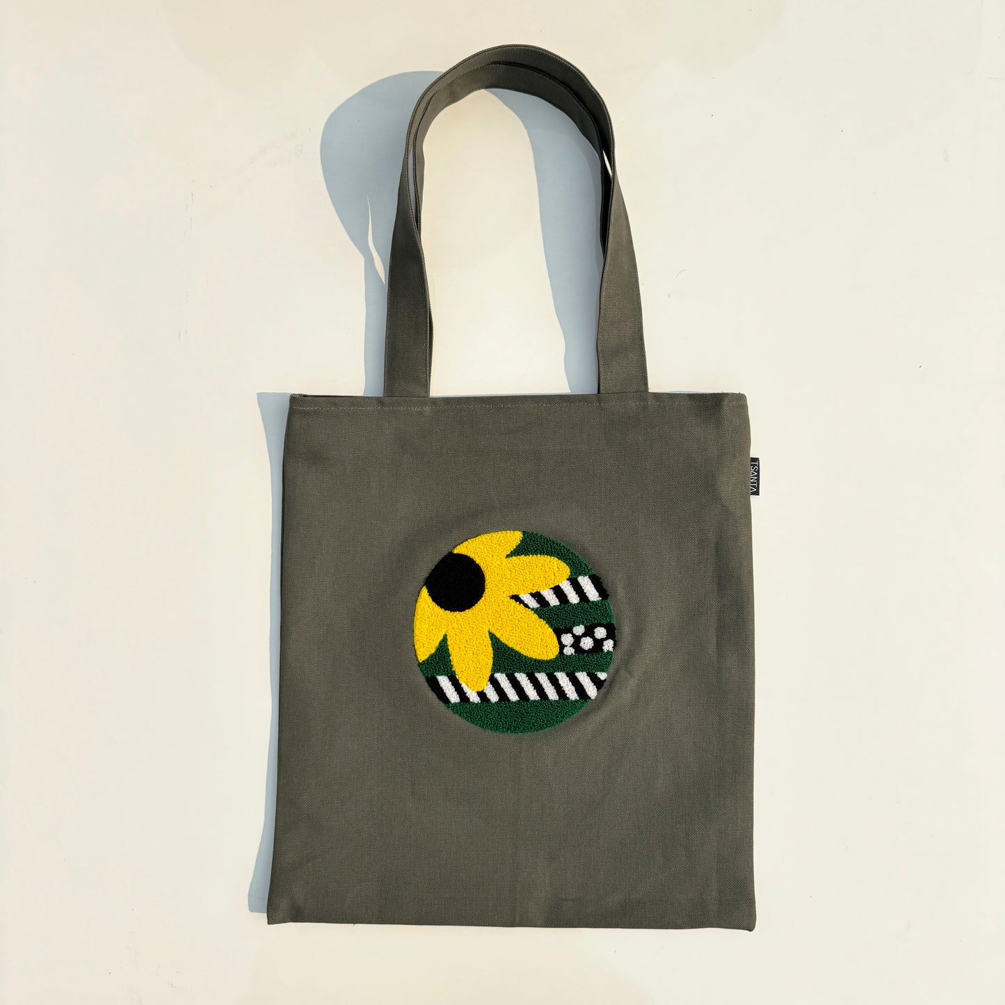 Merry Go Round Tufted Canvas Tote Bag