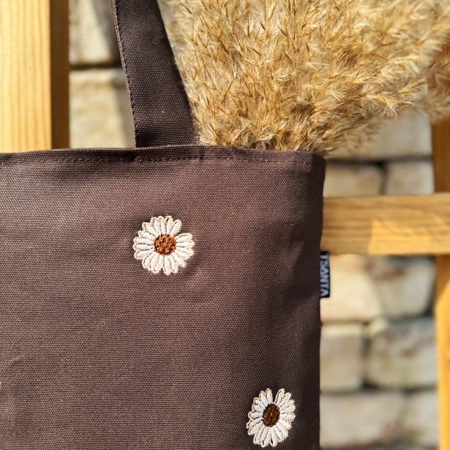 Flowery Canvas Tote Bag