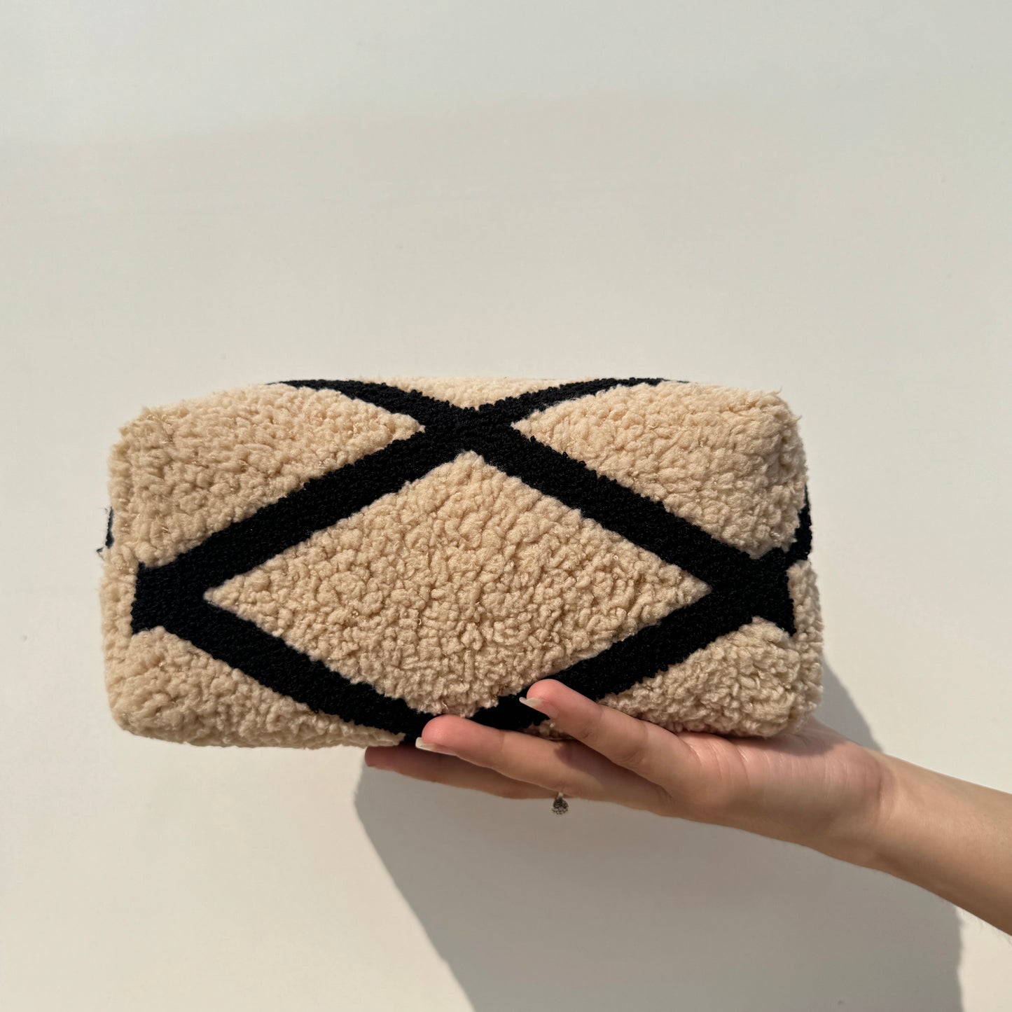 Geometrical Tufted Pouch