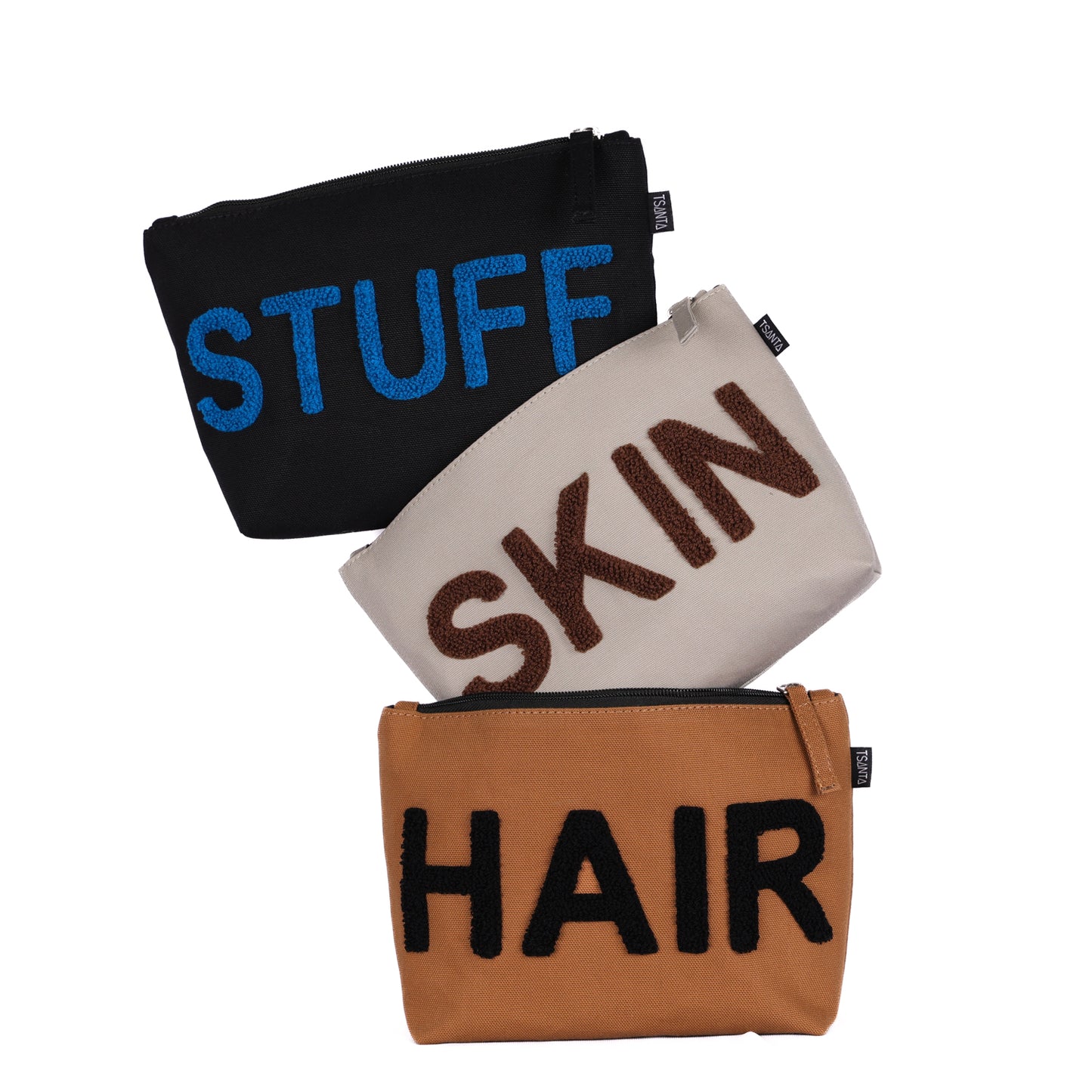 Hair Skin Stuff Pouch (Set of 3)